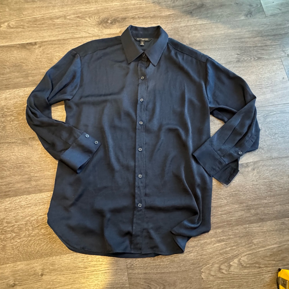 Banana Republic Navy Button-down